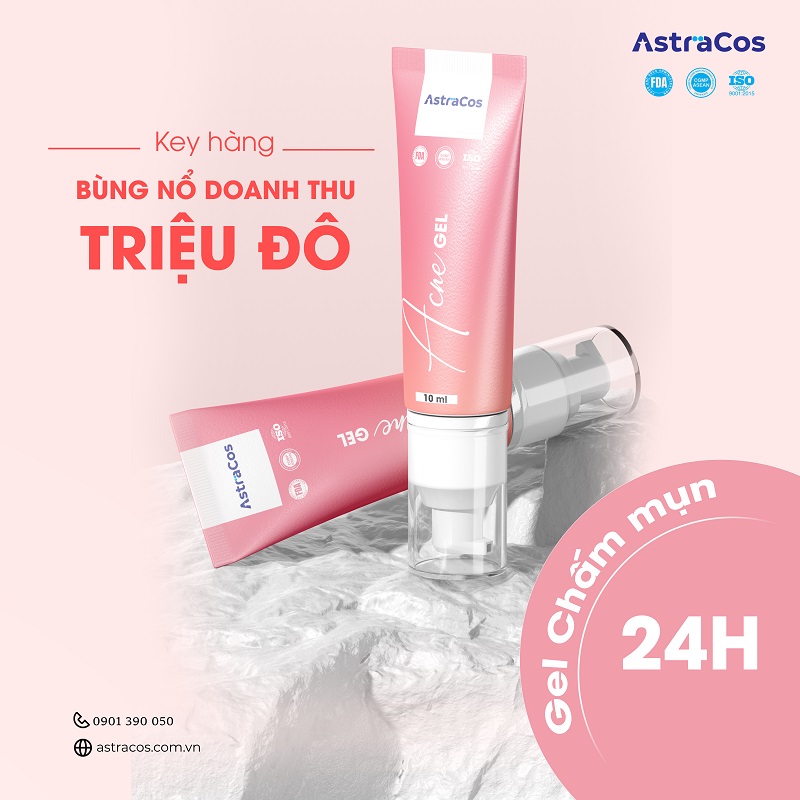 AstraCos gia công/sản xuất Gel chấm mụn 24H độc quyền