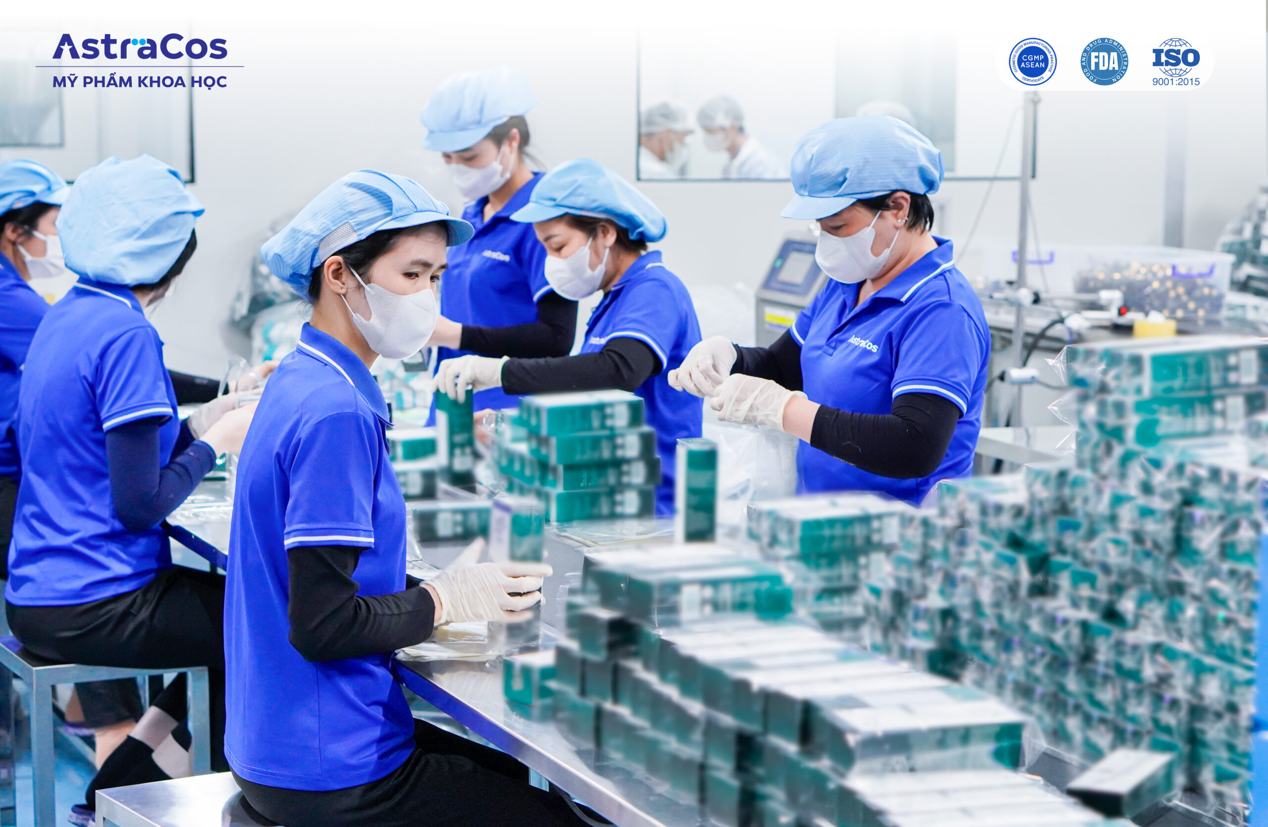 Nhà máy AstraCos chuẩn CGMP sản xuất mỹ phẩm từ nguyên liệu Nhật Bản