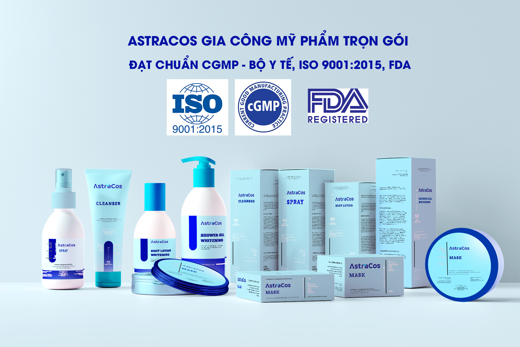 Sản xuất mỹ phẩm trọn gói tại AstraCos
