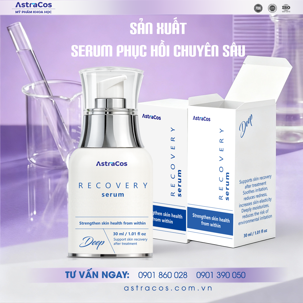 Serum chăm sóc da thuộc top sản phẩm gia công có doanh thu cao năm 2025