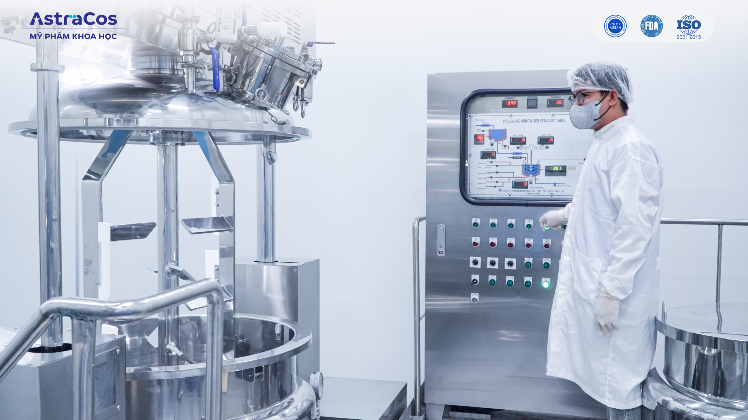 Gia công mỹ phẩm tại nhà máy đạt chuẩn CGMP ASEAN Bộ Y Tế