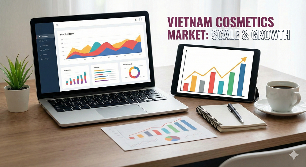 Quy mô tăng trưởng thị trường mỹ phẩm Việt Nam năm 2026