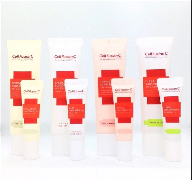 Cell Fusion C Clear Sunscreen bảo vệ da sau điều trị