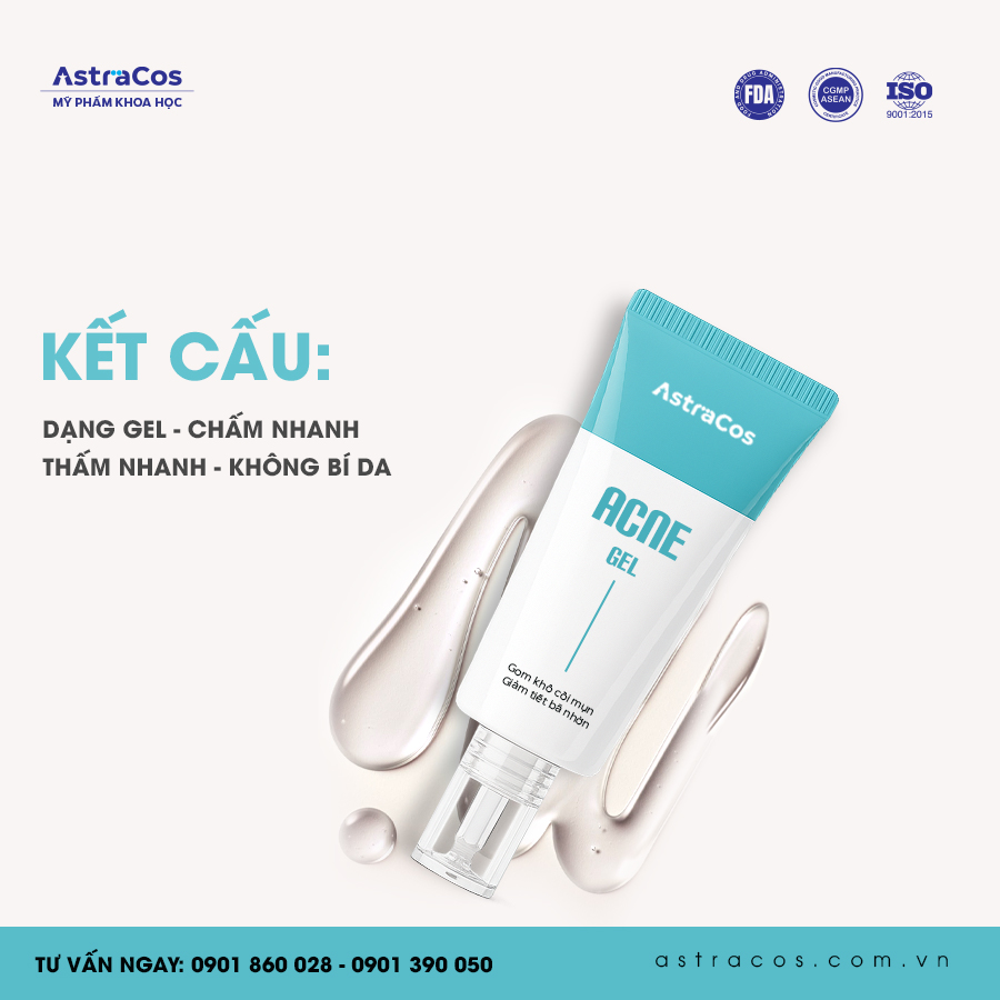 Gel chấm mụn dạng gel trong suốt hỗ trợ giảm mụn viêm