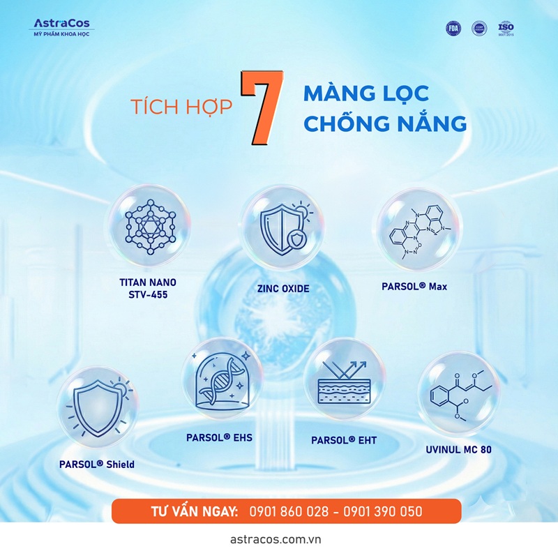 Hệ màng lọc trong dịch vụ gia công kem chống nắng cao cấp tại AstraCos